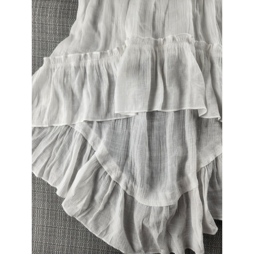 Lele for Kids Girls High Low Dress 4T White Ruffle Gauze Boho Cottagecore Beach - Picture 4 of 10